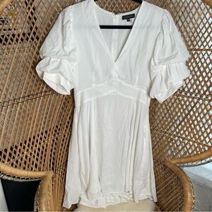 1 State White Puff Sleeve Dress